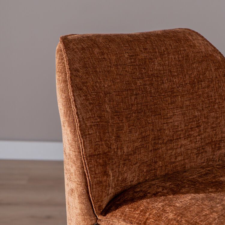 Barhocker Momo Chenille Kupfer 85 cm