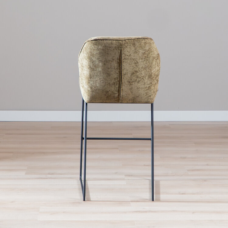 Barhocker Momo Chenille Olivgrün 85 cm