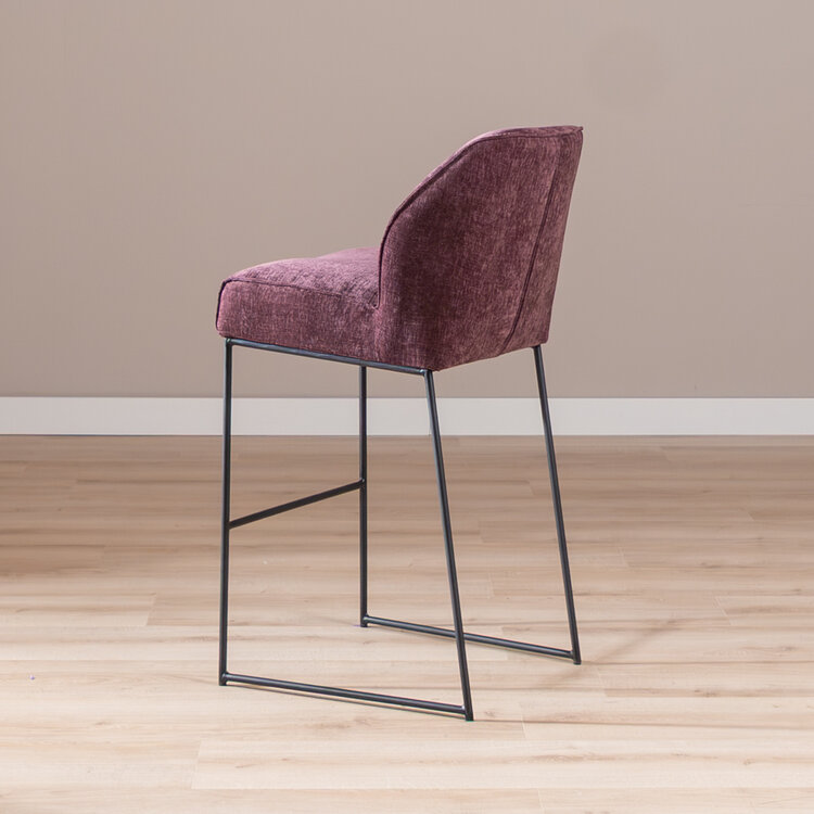 Barhocker Momo Chenille Lila 85 cm