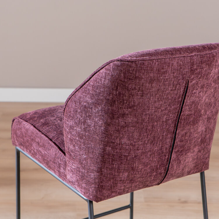 Barhocker Momo Chenille Lila 85 cm