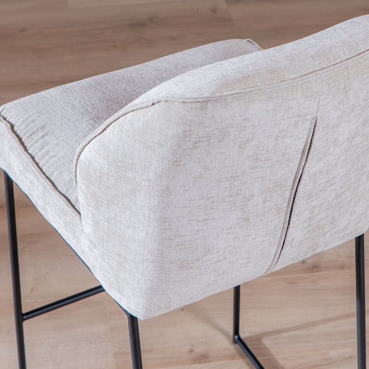 Barhocker Momo Chenille Sand 85 cm