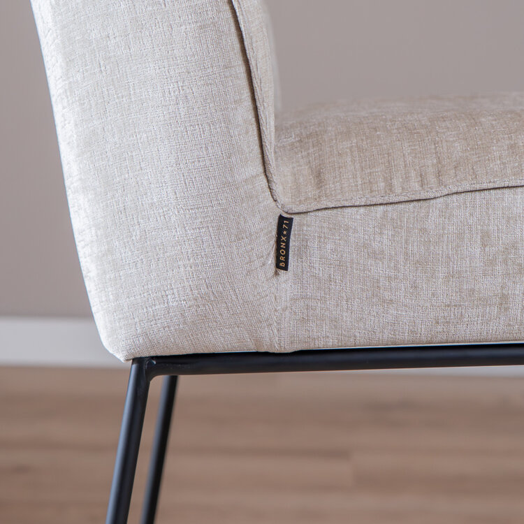 Barhocker Momo Chenille Sand 85 cm