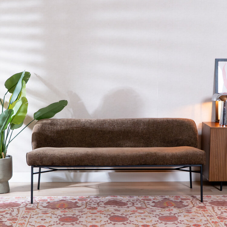 Esszimmerbank Momo Chenille Mocha 185 cm