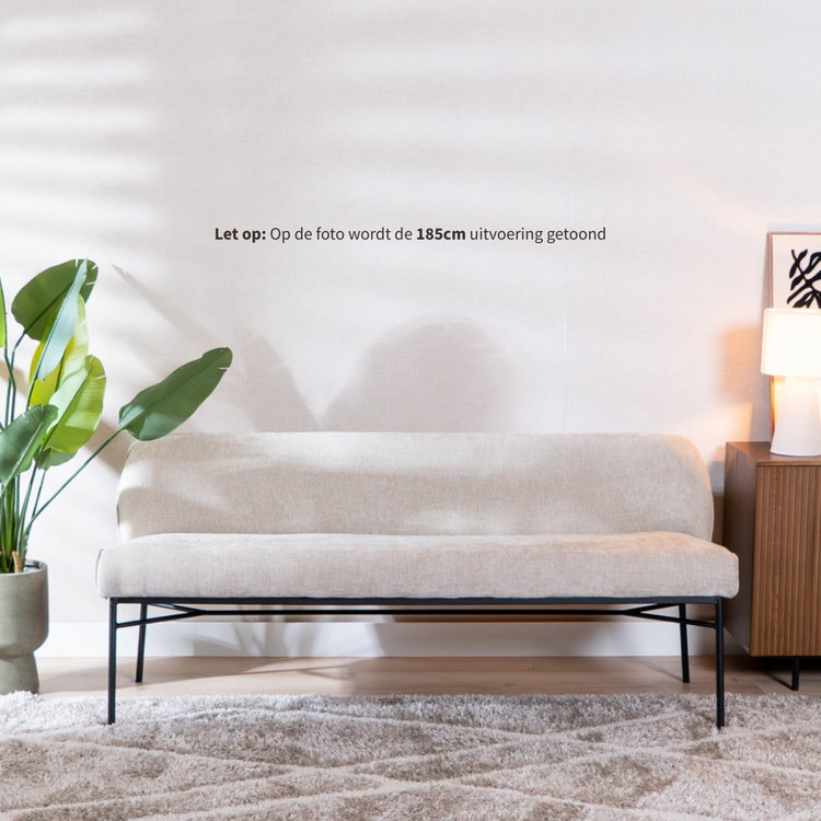 Esszimmerbank Momo Chenille Sand 220 cm