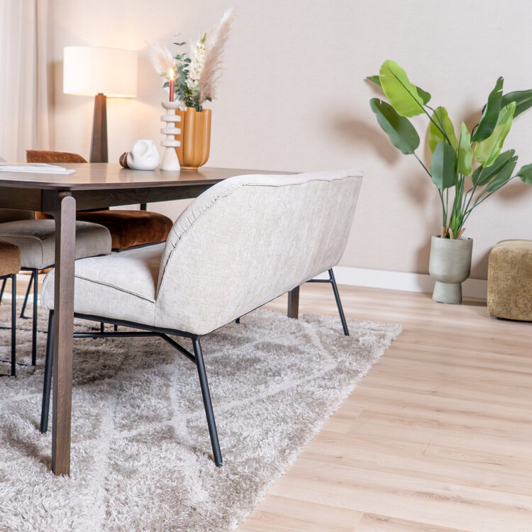 Esszimmerbank Momo Chenille Sand 220 cm