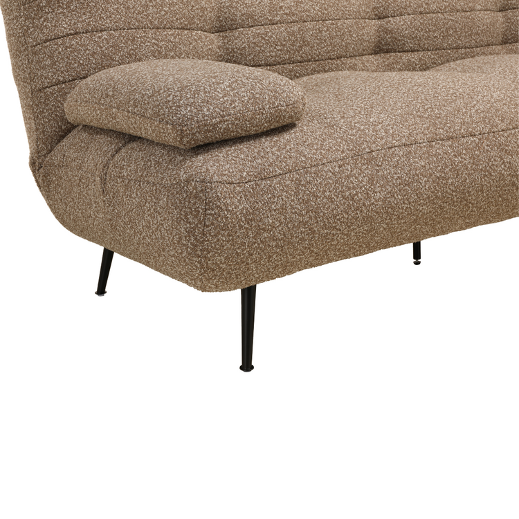 Schlafsofa 1-Sitzer Mira Bouclé-Melange braun