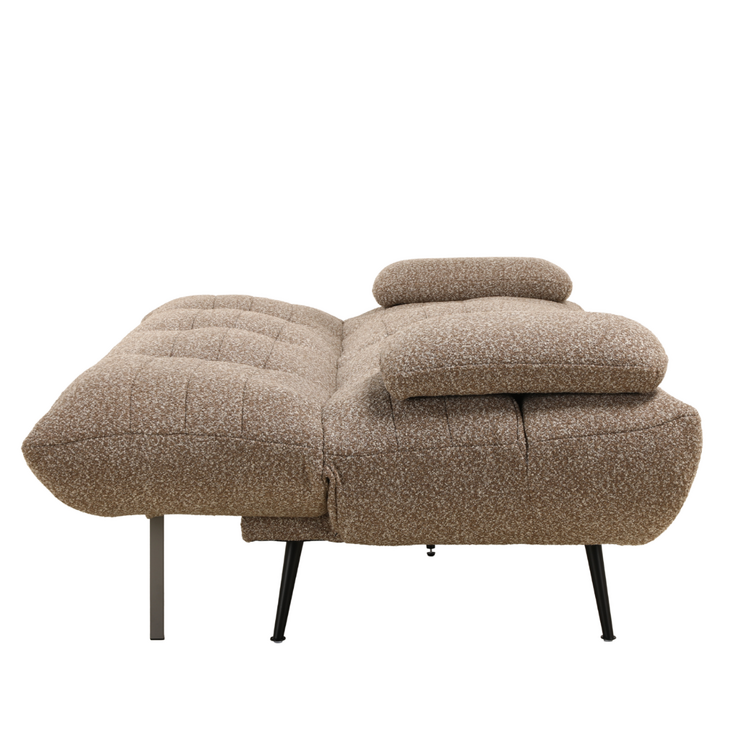 Schlafsofa 1-Sitzer Mira Bouclé-Melange braun