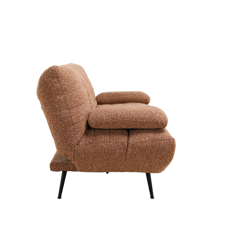 Schlafsofa 1-Sitzer Mira Bouclé Melange terrakotta