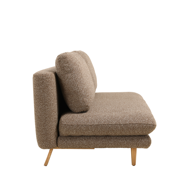 Schlafsofa 2-Sitzer Lauri Bouclé Melange braun