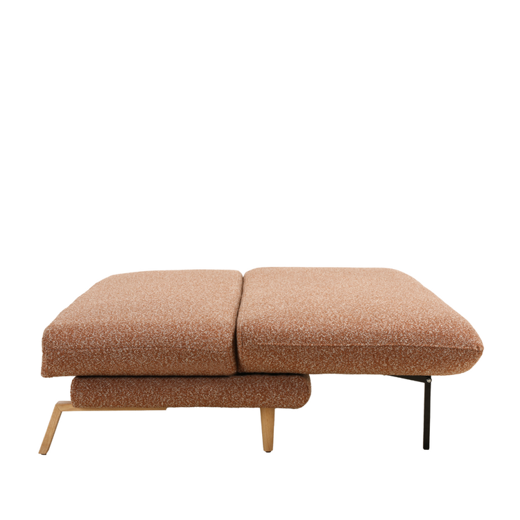 Schlafsofa 2-Sitzer Lauri Bouclé Melange terrakotta