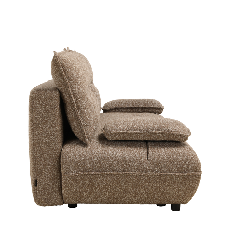 Schlafsofa 2-Sitzer Jona Bouclé Melange braun