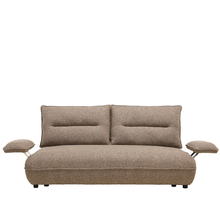 Schlafsofa 2-Sitzer Jona Bouclé Melange braun