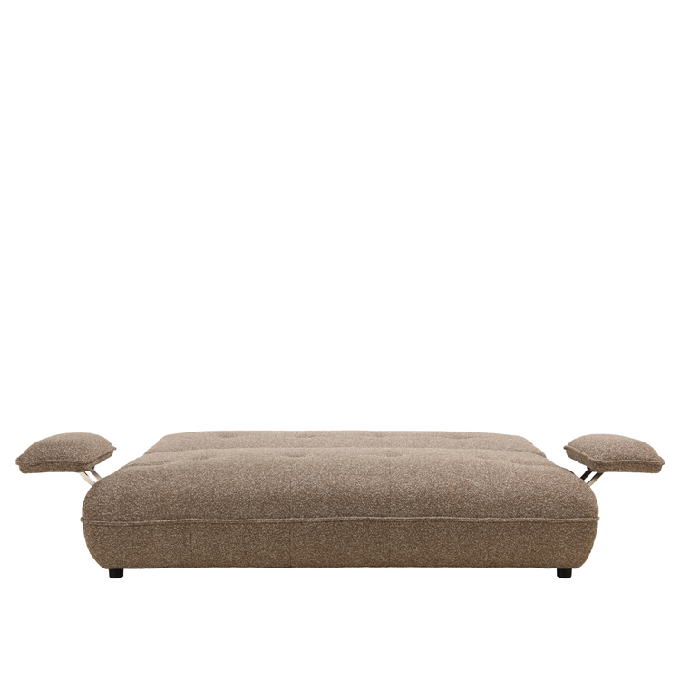 Schlafsofa 2-Sitzer Jona Bouclé Melange braun