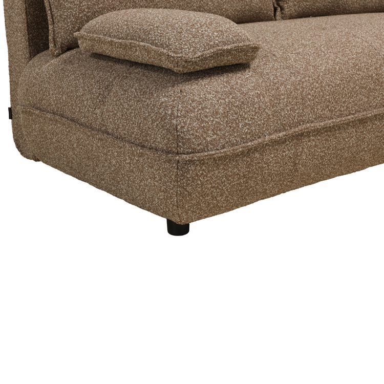 Schlafsofa 2-Sitzer Jona Bouclé Melange braun