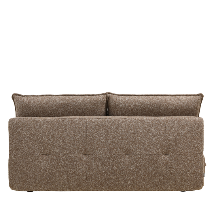 Schlafsofa 2-Sitzer Jona Bouclé Melange braun