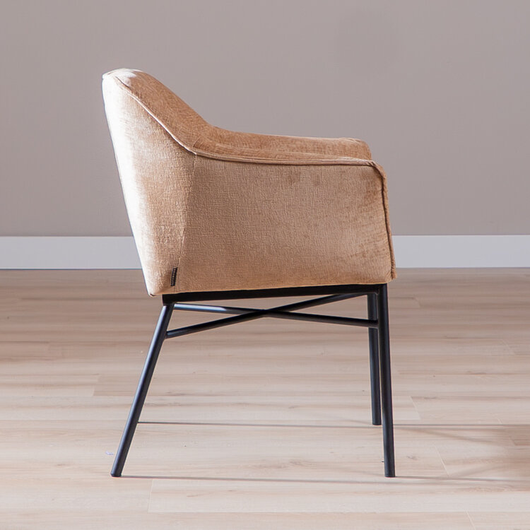 Esszimmerstuhl Nubo Chenille Peach