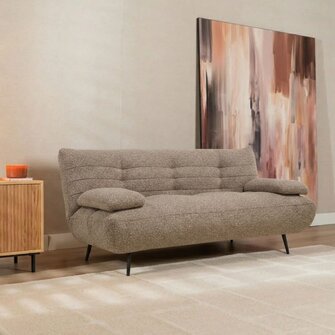 Schlafsofa 1-Sitzer Mira Bouclé Melange braun