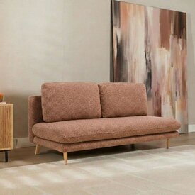 Schlafsofa 2-Sitzer Lauri Bouclé Melange terrakotta