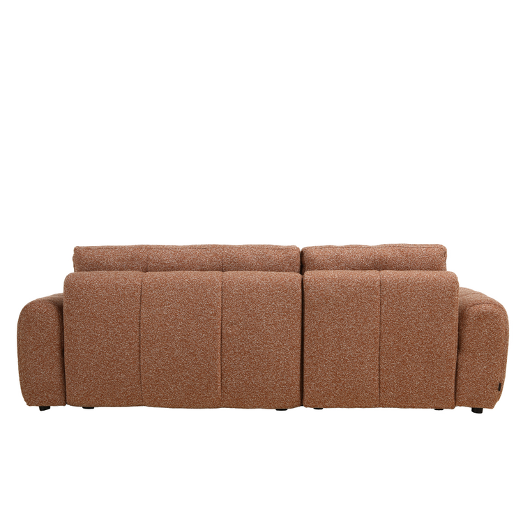 Schlafsofa 2-Sitzer Inka Bouclé Melange terrakotta links/rechts