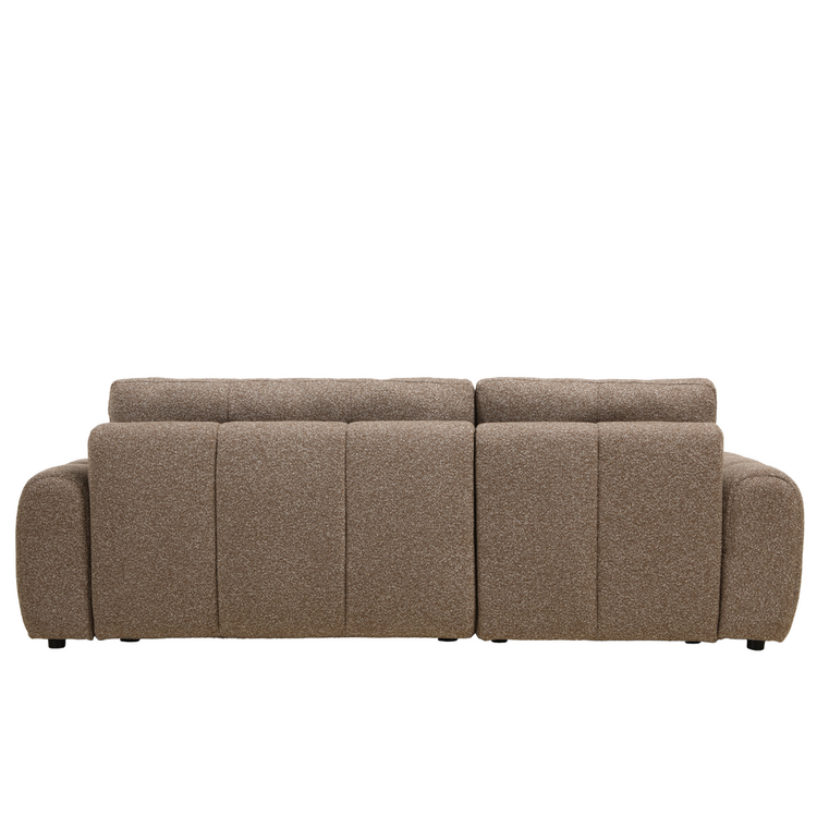 Schlafsofa 2-Sitzer Inka Bouclé Melange braun links/rechts