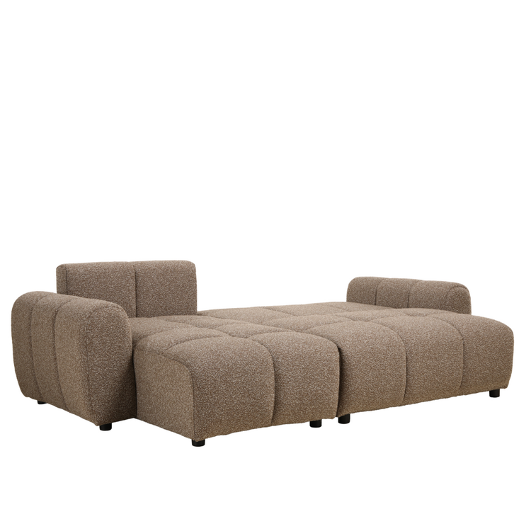 Schlafsofa 2-Sitzer Inka Bouclé Melange braun links/rechts