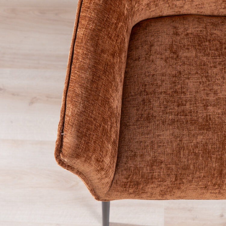 Esszimmerstuhl Nubo Chenille Kupfer
