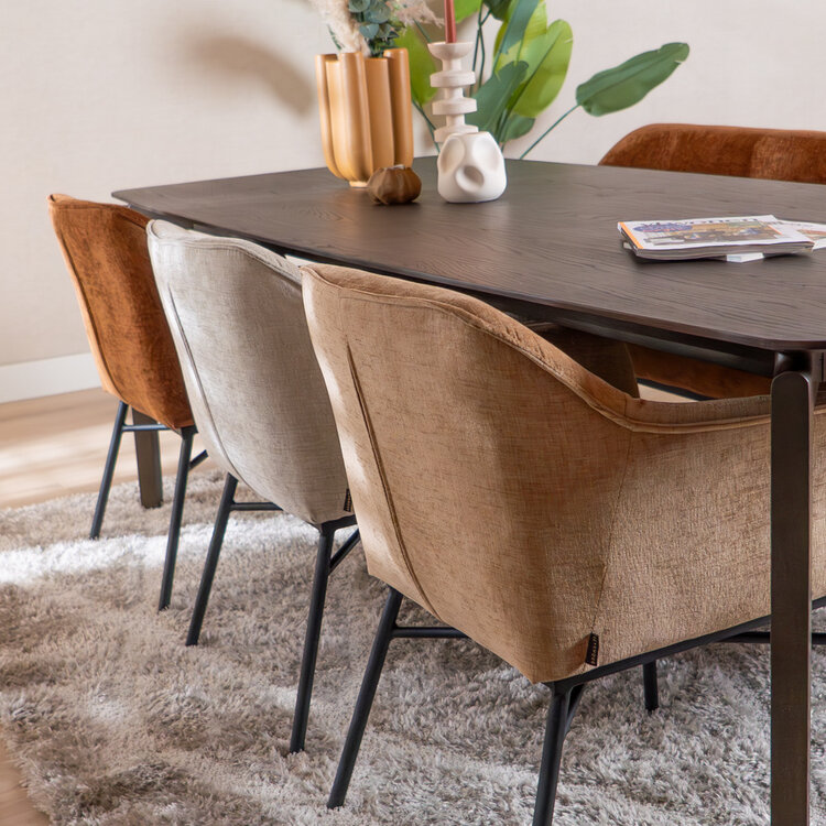 Esszimmerstuhl Nubo Chenille Kupfer