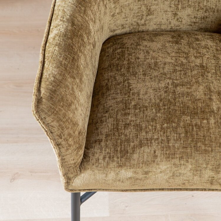 Esszimmerstuhl Nubo Chenille Olivgrün