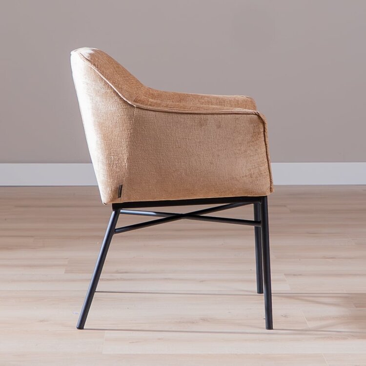 Esszimmerstuhl Nubo Chenille Peach