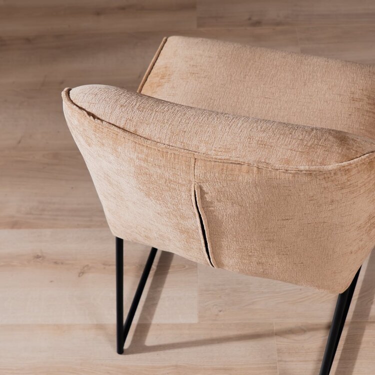 Esszimmerstuhl Momo Chenille Peach