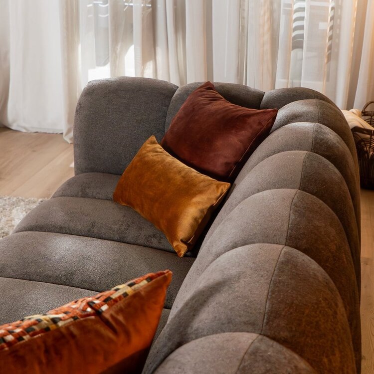 3-Sitzer Sofa Luca Chenille braun