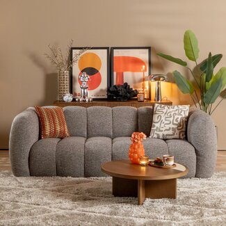 3-Sitzer Sofa Luca Bouclé braun/grau