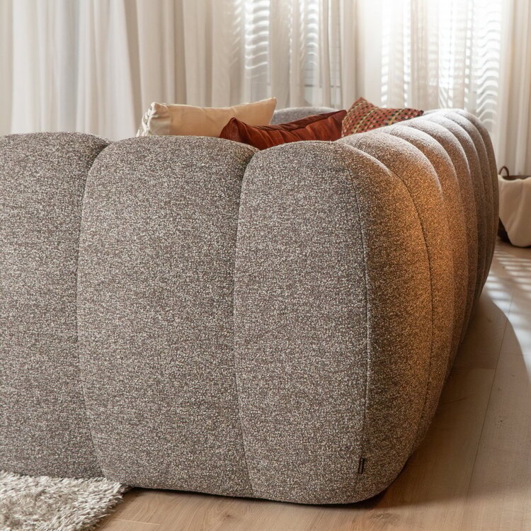 3-Sitzer Sofa Luca Bouclé braun/grau