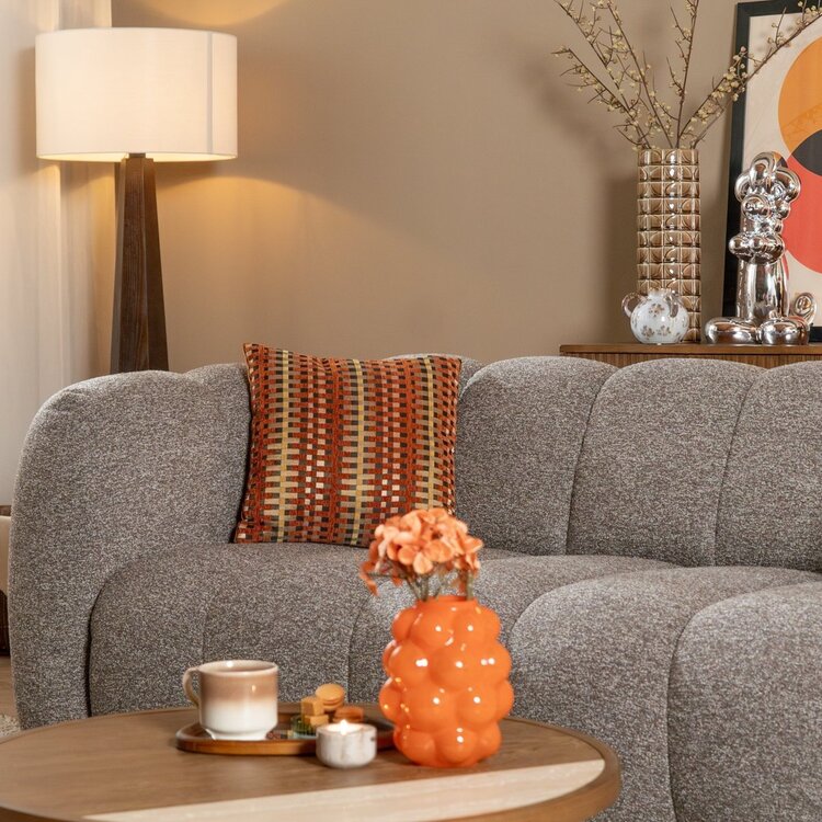 3-Sitzer Sofa Luca Bouclé braun/grau