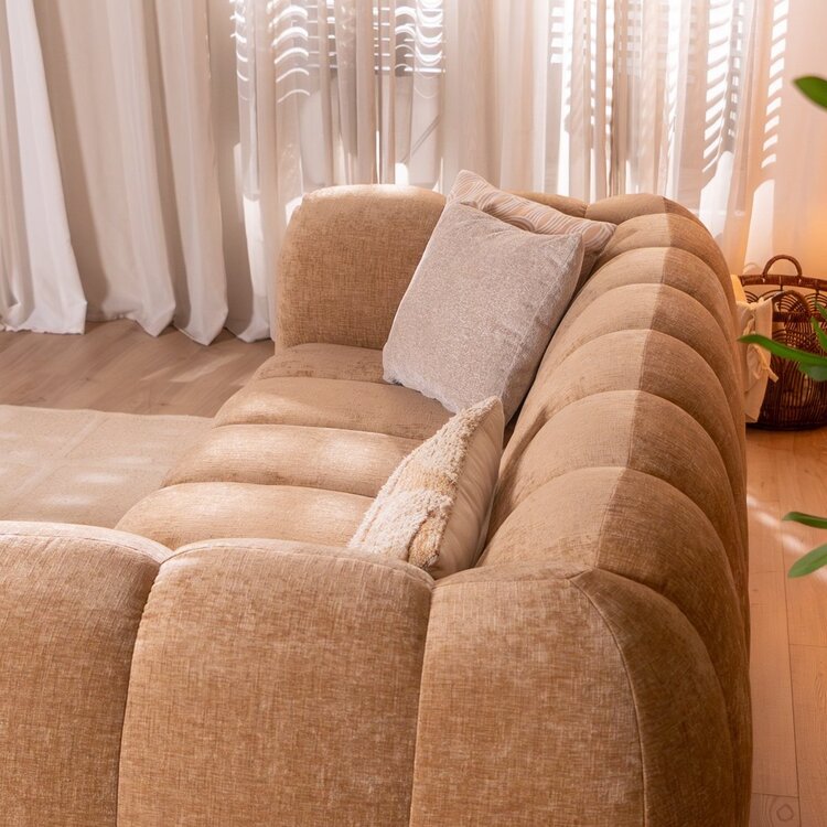 3-Sitzer Sofa Luca Chenille peach