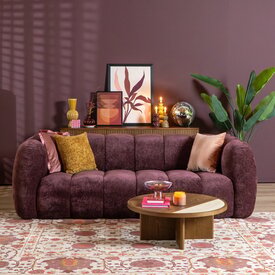 3-Sitzer Sofa Luca Chenille lila