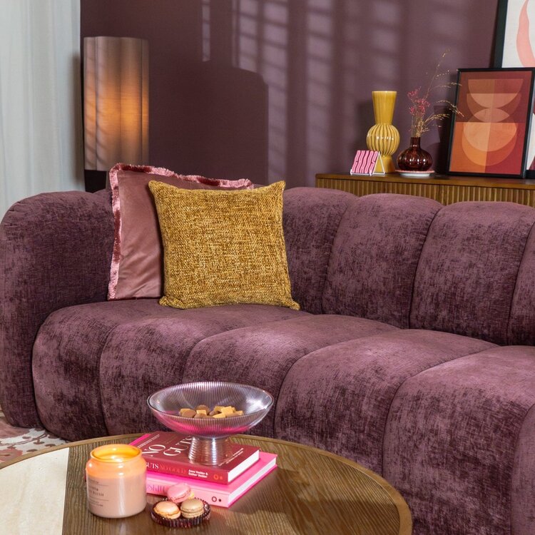 3-Sitzer Sofa Luca Chenille lila