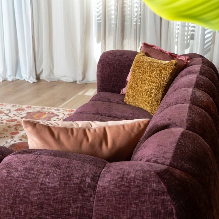 3-Sitzer Sofa Luca Chenille lila