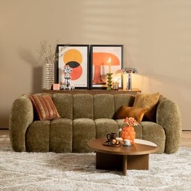 3-Sitzer Sofa Luca Chenille olive grün