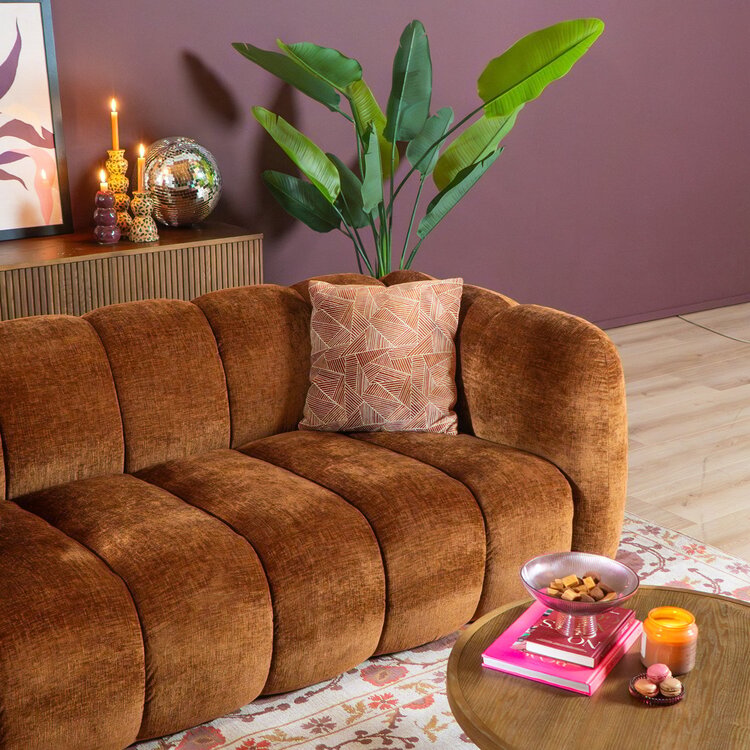 3-Sitzer Sofa Luca Chenille kupfer