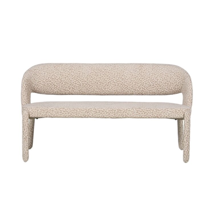 Esszimmerbank Leo taupe Leo-Print 160 cm