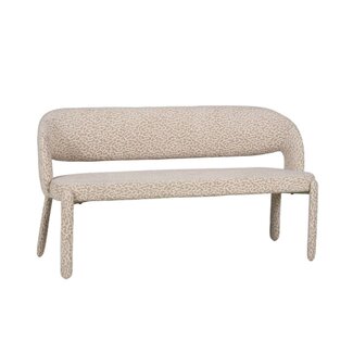 Esszimmerbank Leo taupe Leo-Print 160 cm