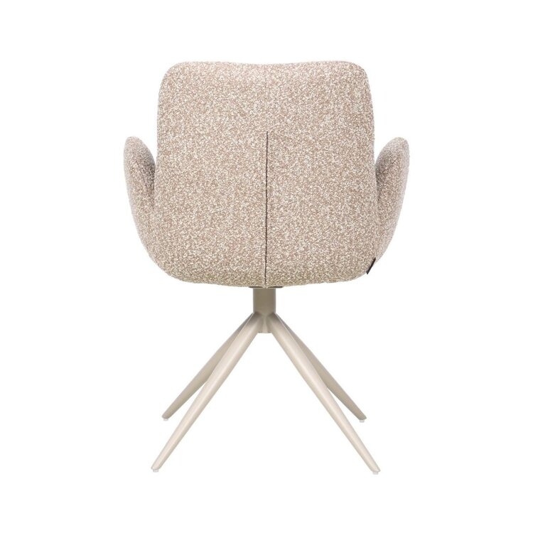 Esszimmerstuhl Alex drehbar Bouclé braun