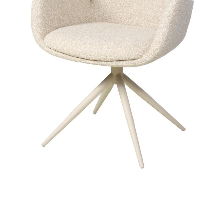 Esszimmerstuhl Alex drehbar Bouclé taupe