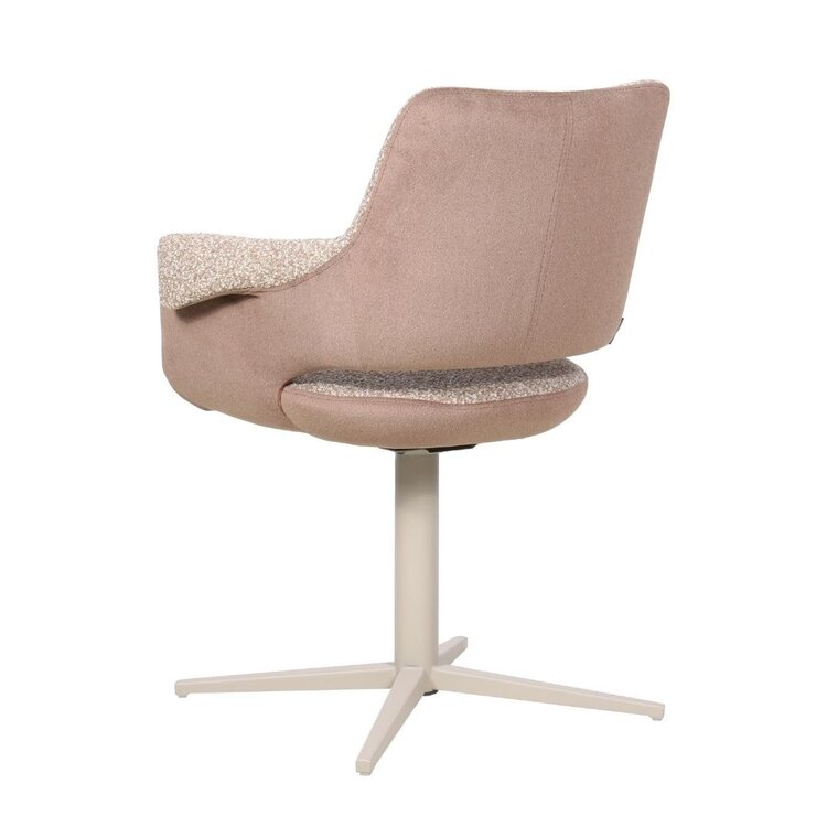 Esszimmerstuhl Jules drehbar Bouclé braun