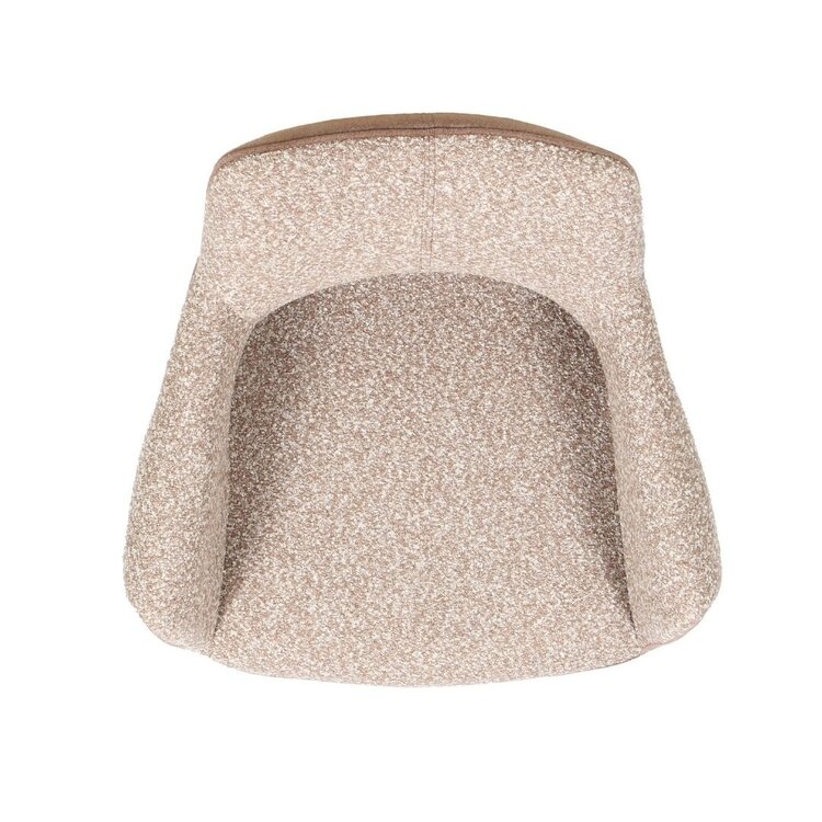 Esszimmerstuhl Jules drehbar Bouclé braun