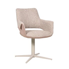 Esszimmerstuhl Jules drehbar Bouclé braun