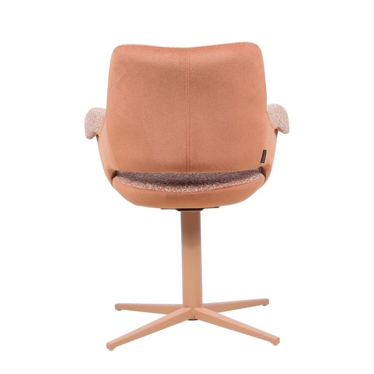 Esszimmerstuhl Jules drehbar Bouclé terrakotta