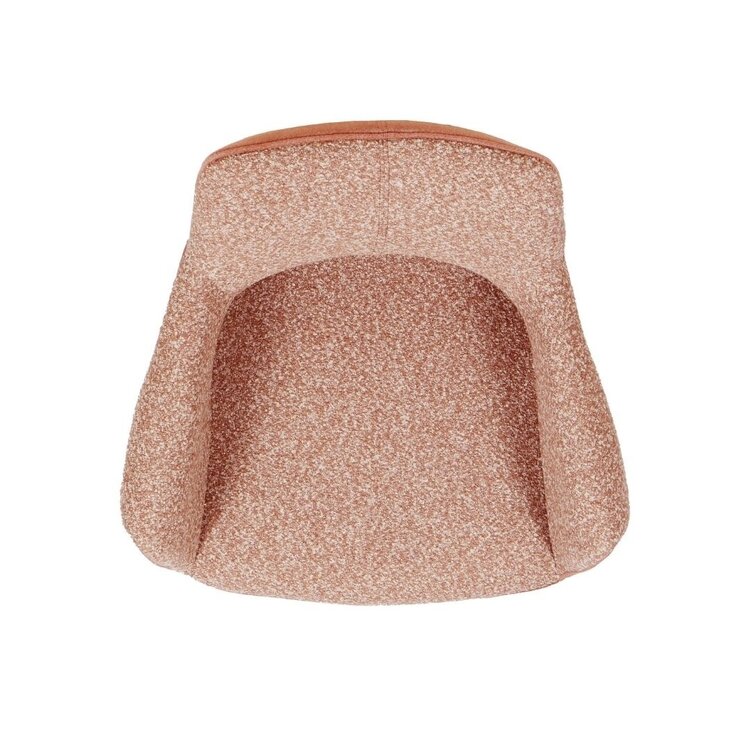 Esszimmerstuhl Jules drehbar Bouclé terrakotta