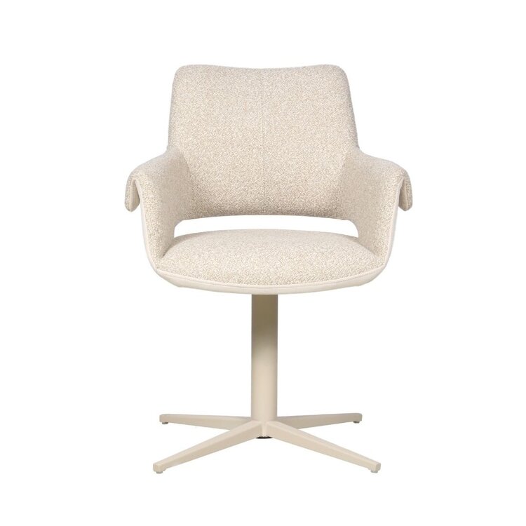 Esszimmerstuhl Jules drehbar Bouclé taupe